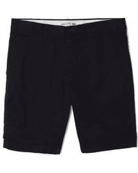 Lacoste - Slim Fit Stretch Cotton Bermuda Shorts Navy - Lyst