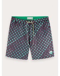 Scotch /& Soda Mens Classic Swim Shorts with Fresh Two-Tone All Over Pattern