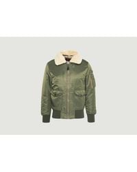 Schott Nyc Air Bomber Jacket Faux Fur Collar Exclusive in Green for Men |  Lyst