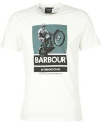 Barbour - International Archie Graphic-print T-shirt Whisper M - Lyst