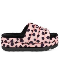 UGG Maxi Cheetah Print Slides in Pink | Lyst