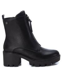Xti - Zip Front Chunky Ankle Boot 36 - Lyst