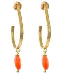 A Beautiful Story - Earrings Attracted Carnelian Sustainable & Fairtrade Choice - Lyst