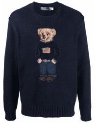 Polo Ralph Lauren - Preppy Bear Crew Knit Navy Xl - Lyst