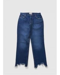 Free People - Womens Maggie Mid Rise Straight Leg Jeans In Rolling River - Lyst