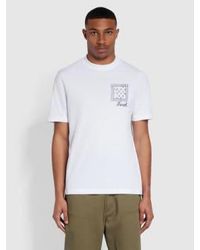 Farah - Vinnie reguläres fit-gedrucktes t-shirt in weiß - Lyst