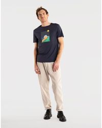 Olow - Camiseta marina impresa en geometría - Lyst