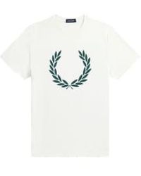 Fred Perry - Laurel Wreath Print T-shirt Green M - Lyst