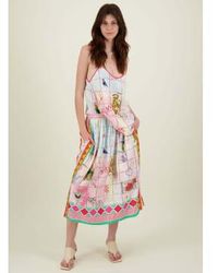 ME 369 - Vanessa Heritage Printed Midi Skirt - Lyst