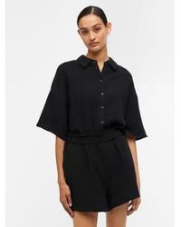 Object - Carina Cotton Shirt Black - Lyst