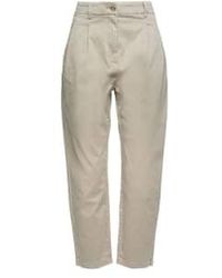 Esprit - Trousers With Waist Pleats Light Taupe - Lyst