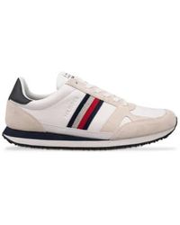 Tommy Hilfiger - Leather Stripe Trainers Shoes - Lyst