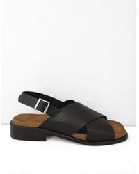 Pavement - Chaussée carly cross sandals noir / bronzage - Lyst