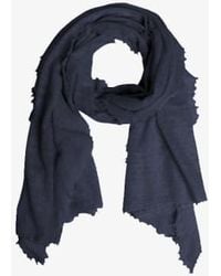 PUR SCHOEN - Dark azul mano field cashmere soft bufanda + regalo - Lyst