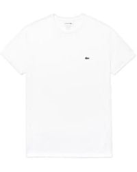 Lacoste - Pima T Shirt White - Lyst