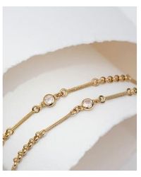 Zoe & Morgan - Azalea Quartz Gold Necklace One Size - Lyst