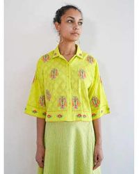 Nimo With Love - Thyme Blouse Parrot Embroidery On Jacquard - Lyst