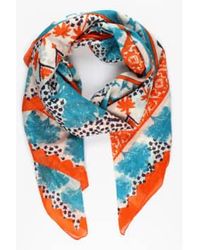 Miss Shorthair LTD - 3148blo Cotton Desert Camel And Palm Tree Print Scarf With Border - Lyst