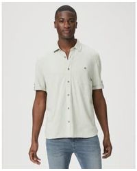 PAIGE - Garden Mint Brayden Short Sleeve Roll Tab Shirt M - Lyst