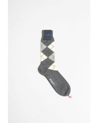 Bresciani - Blend Short Socks Grigio/multicolor L - Lyst