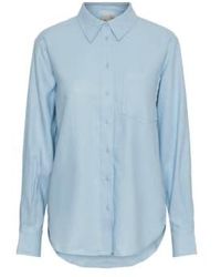 Y.A.S - | Flaxy Ls Linen Shirt Sky Xl - Lyst