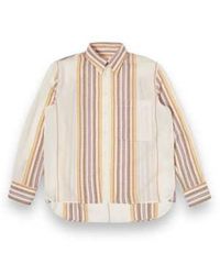 Universal Works - Square Pocket Shirt 30261 Mala Stripe Ecru - Lyst