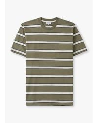 Norse Projects - Mens Johannes Organic Stripe T Shirt In Clay - Lyst