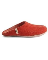 Egos - Hand Made Rusty Felted Wool Slippers - Lyst