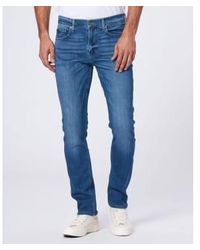 PAIGE - Jeans mezclilla azul claro - Lyst