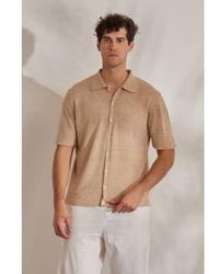 Daniele Fiesoli - Button-up Knitted Shirt Sand Medium - Lyst