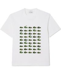 Lacoste - Relaxed Fit Iconic Print Tee S - Lyst