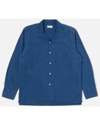 Universal Works - Camp à manches longues ii shirt seersucker washed - Lyst