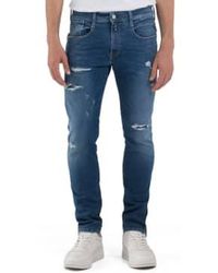 Replay - Hyperflex wiederverwendetes anbass slim tapered jeans - Lyst