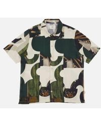 Folk - Gabe Shirt Cutout Print Multi Olive 3 - Lyst