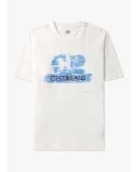 C.P. Company - Mens 24/1 jersey t-shirt logo artisanal à guaze - Lyst