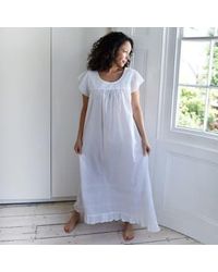 Powell Craft - Ladies Cotton Capped Sleeve Nightdress Nadine One Size - Lyst