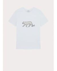 Paul Smith - Tintenfleck cheetah t-shirt col: 01 weiß, größe: xl - Lyst