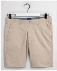 GANT - Dry Beige Slim Fit Tech Prep Sports Shorts - Lyst