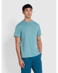 Farah - T Shirt Bleu - Lyst
