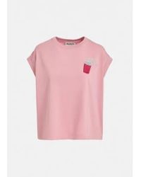 Essentiel Antwerp - Camiseta bordada faustina rosa - Lyst