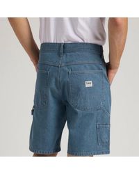 Lee Jeans Shorts vaqueros carpintero con lavado medio - Azul