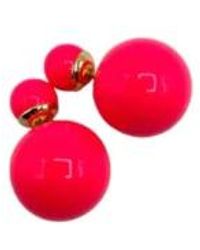 SIXTON LONDON - Coral Orb Earrings One Size / Coloured - Lyst