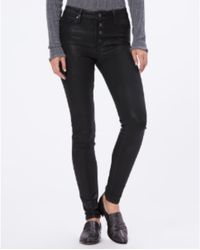 PAIGE Hoxton Ultra Skinny Exposed Button Jean - Mehrfarbig