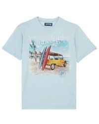 Vilebrequin - Portisol cotton t-shirt surf and mini moke in sky ptsap384 - Lyst