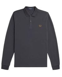 Fred Perry - Long-sleeved Plain Polo Shirt - Lyst