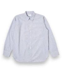 Universal Works - Square Pocket Shirt 30677 Busy Stripe Cotton /orange M - Lyst