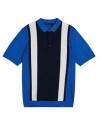 J.Lindeberg - Rey striped polo t -shirt - Lyst