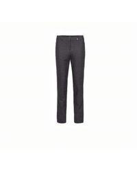 Robell - Bella gray check 78 cm pantalon - Lyst