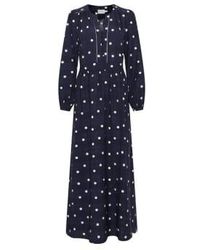 Atelier Rêve - Maritime And Snow White Dot Dress 36 - Lyst