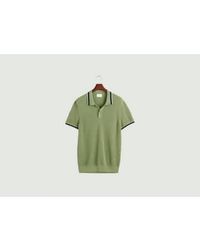 GANT - Cotton Pique Polo Shirt With Contrasting Edges S - Lyst